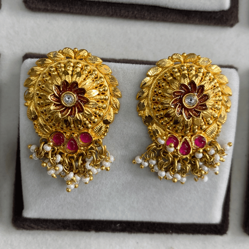 One Gram Gold Earring
